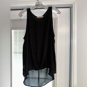 Black sleeveless top